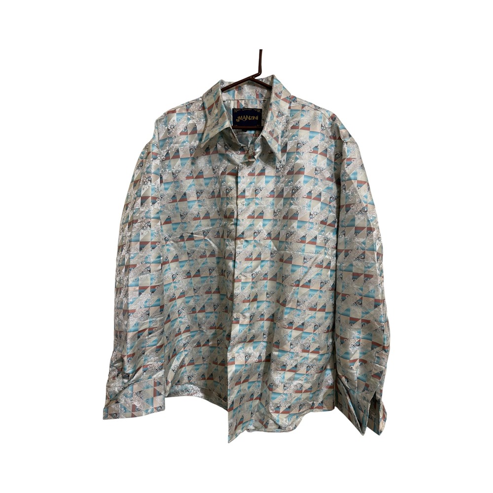 Manzini Geometric Pattern Shirt 4XL